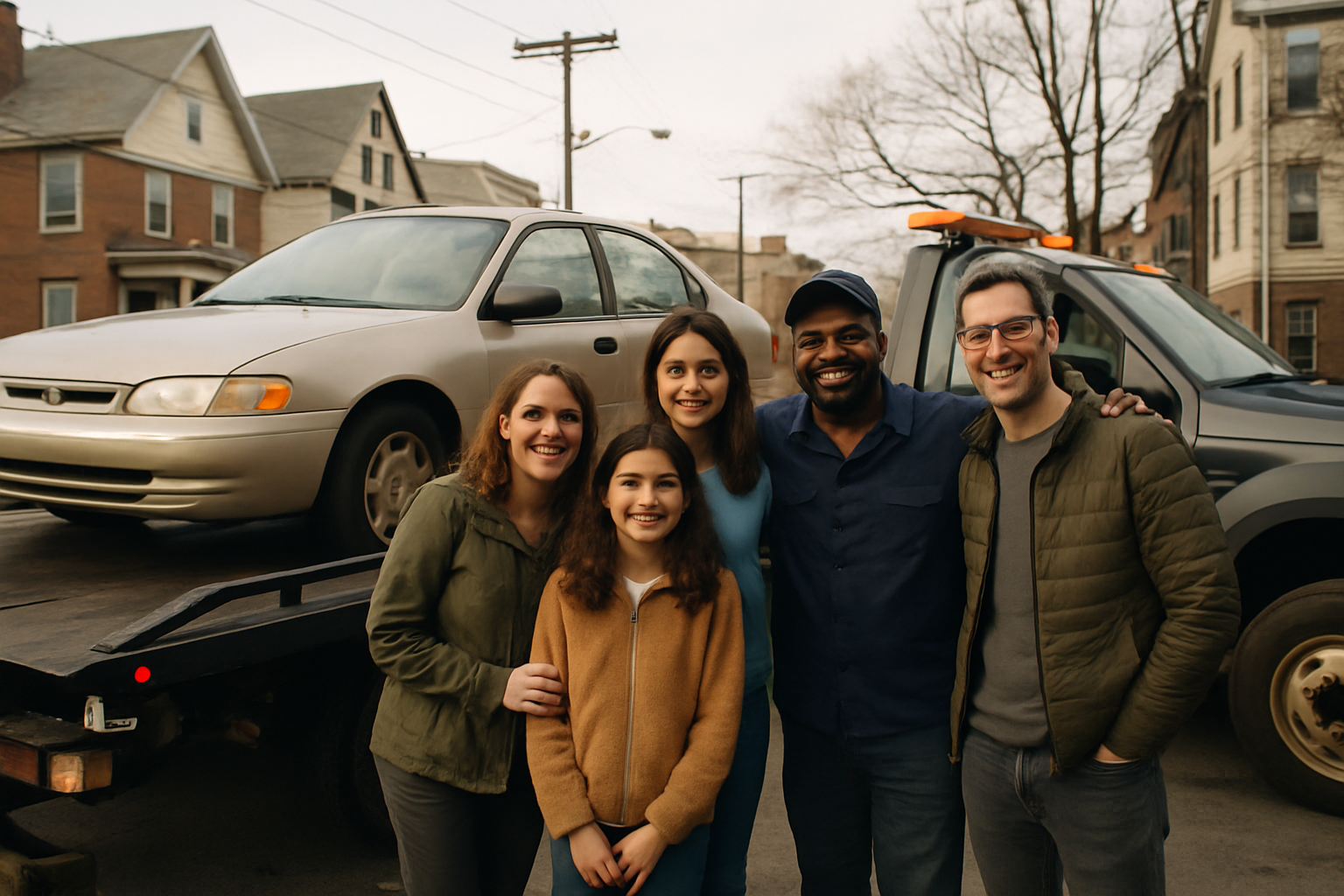 Vehicle donation moment in Yonkers